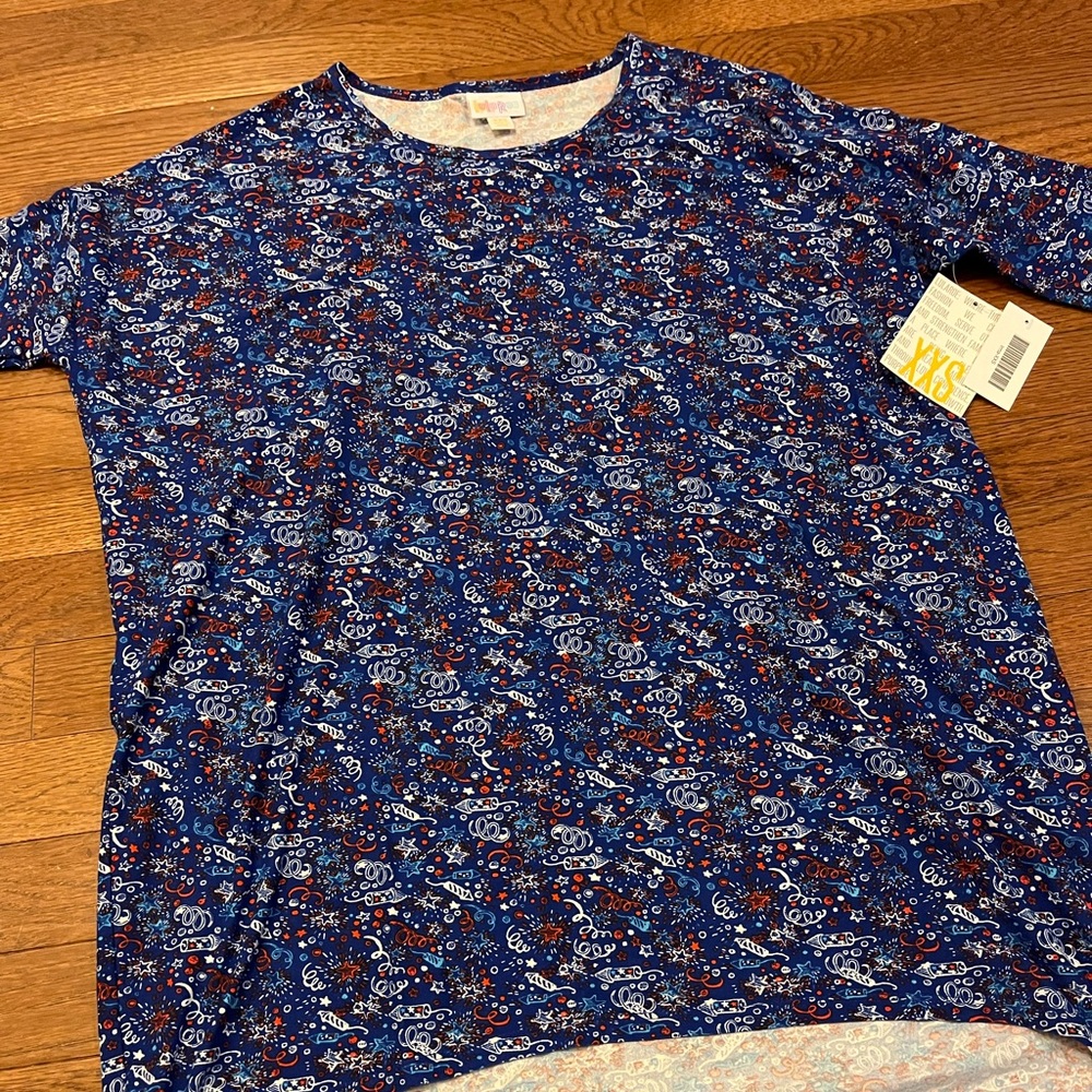 Lularoe Irma NWT Irma XXS Red, White & Blue